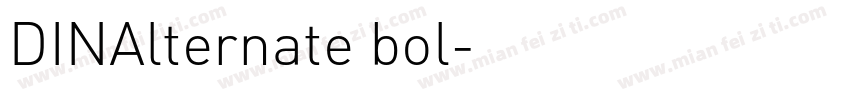 DINAlternate bol字体转换
